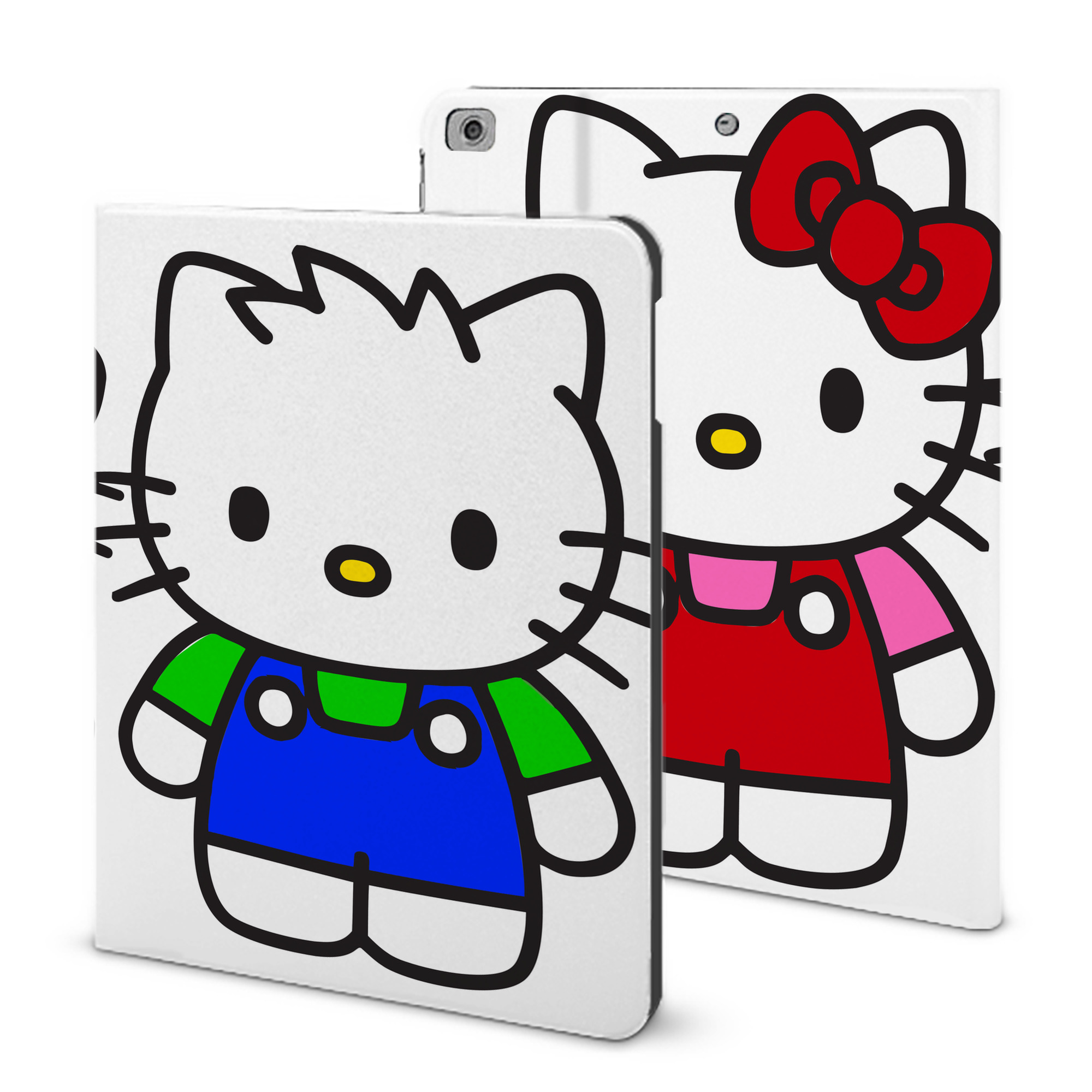 （画像用） Hello Kitty ハローキティ IPad ケース ブック型 PUレザー TPU 耐衝撃 軽量 薄型 ペン収納なし 全面保護 IPad 各モデル対応